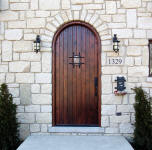 rustic round top door